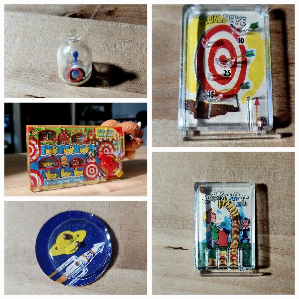 Vintage‎ Cracker Jack Prizes And 1976 Tomy Game Lot